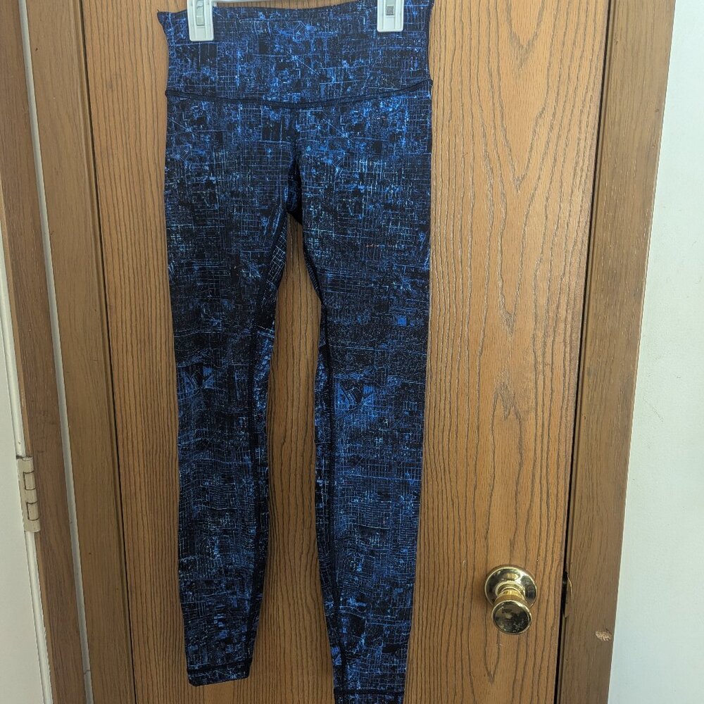 Lululemon Wunder Under Low Rise Luxtreme Leggings-Blue-Women's‎ 4